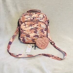 Lug Ranger 2 Crossbody Bag and Matching Heart Coin Purse in Camo Rose